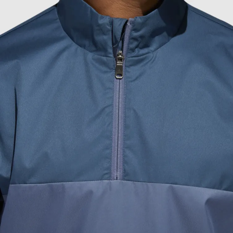 adidas Mens Packable Wind & Water Half Sleeve - SUB BLUE