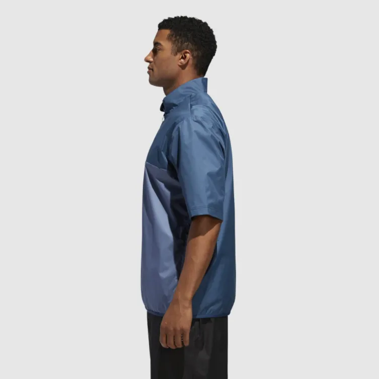 adidas Mens Packable Wind & Water Half Sleeve - SUB BLUE