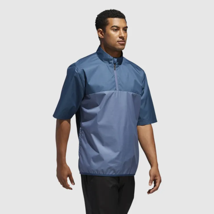adidas Mens Packable Wind & Water Half Sleeve - SUB BLUE