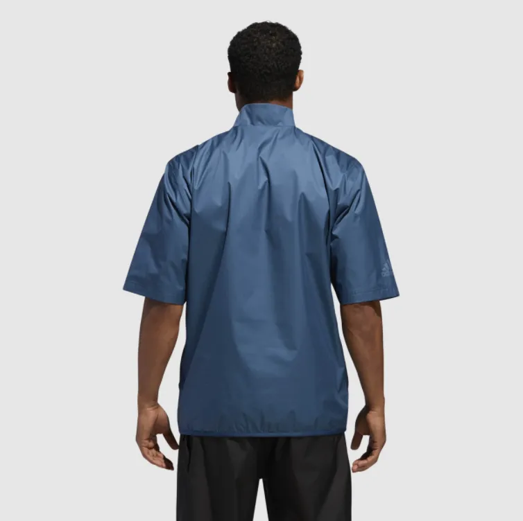 adidas Mens Packable Wind & Water Half Sleeve - SUB BLUE