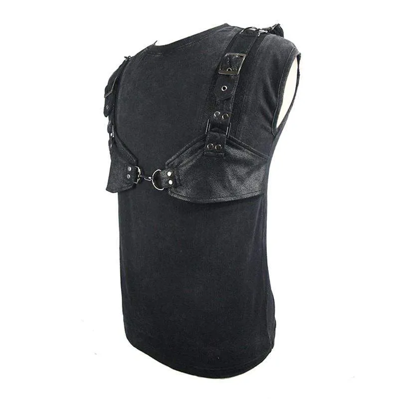 Men's Hooded Sleeveless Punk Top