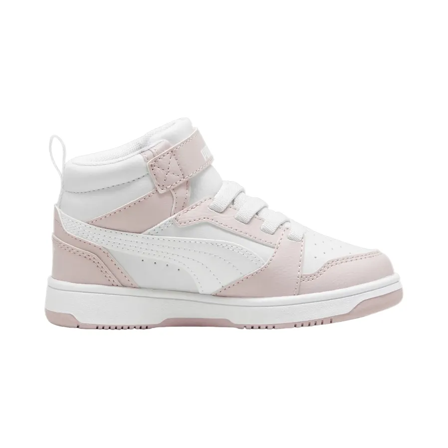 Puma scarpa da ginnastica alta da bambino Rebound V6 Mid 396542-20 malva-bianco