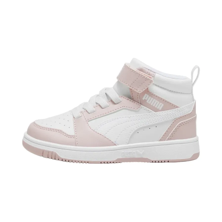 Puma scarpa da ginnastica alta da bambino Rebound V6 Mid 396542-20 malva-bianco