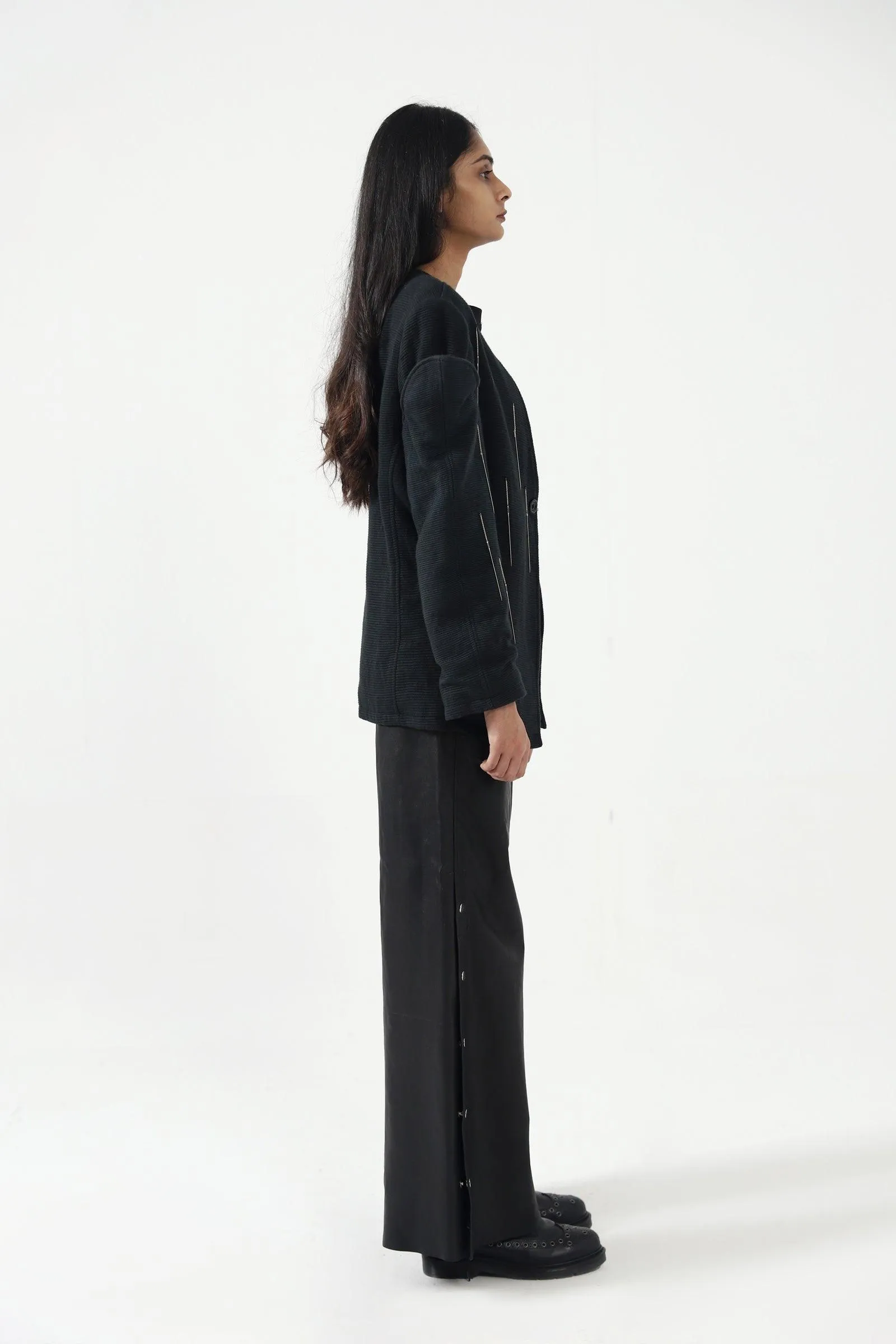 STERLING SILVER NEEDLE APLIQUE JACKET